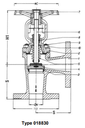 Bellow Sealed Globe Valves, PN 40/DN350 straight type or angle type