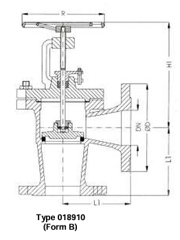 Screwdown Check-Valves (SDNR), PN 16/DN300 straight type or angle type, DIN 86252-01