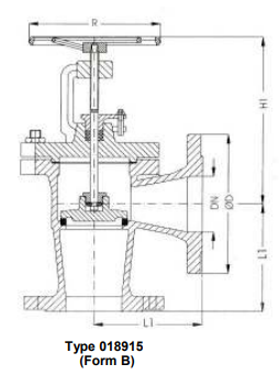 Screwdown Check-Valves (SDNR), PN 16/DN350 straight type or angle type, DIN 86252-02