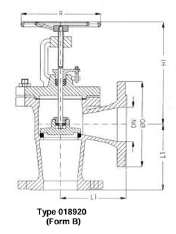 Screwdown Check-Valves (SDNR), PN 16/DN175 straight type or angle type, DIN 86252-01
