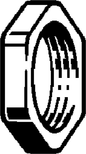 nan, hexagonal nut, 106 195