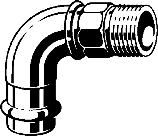 Profipress G, adapter elbow 90°, 346 911