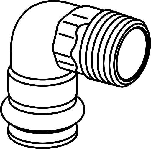 Sanpress, adapter elbow 90°, 290 863