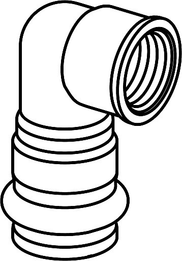 Sanpress, adapter elbow 90°, 298 234