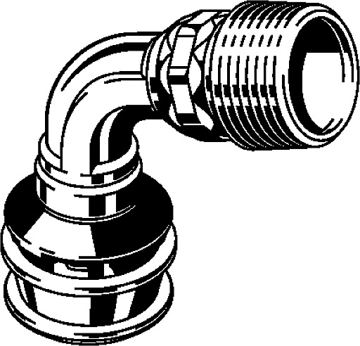 Raxofix, adapter elbow 90°, 645 984