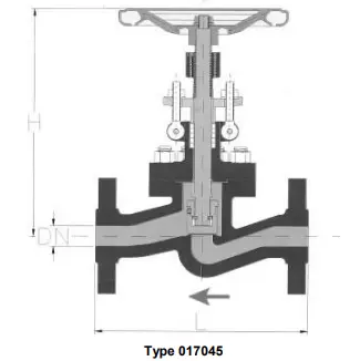 High-Pressure Stop Valves PN 63 - 160, DN150, alloy steel G17CrMo5-5