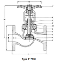 Bellow Sealed Globe Valves, PN 40/DN100 straight type or angle type