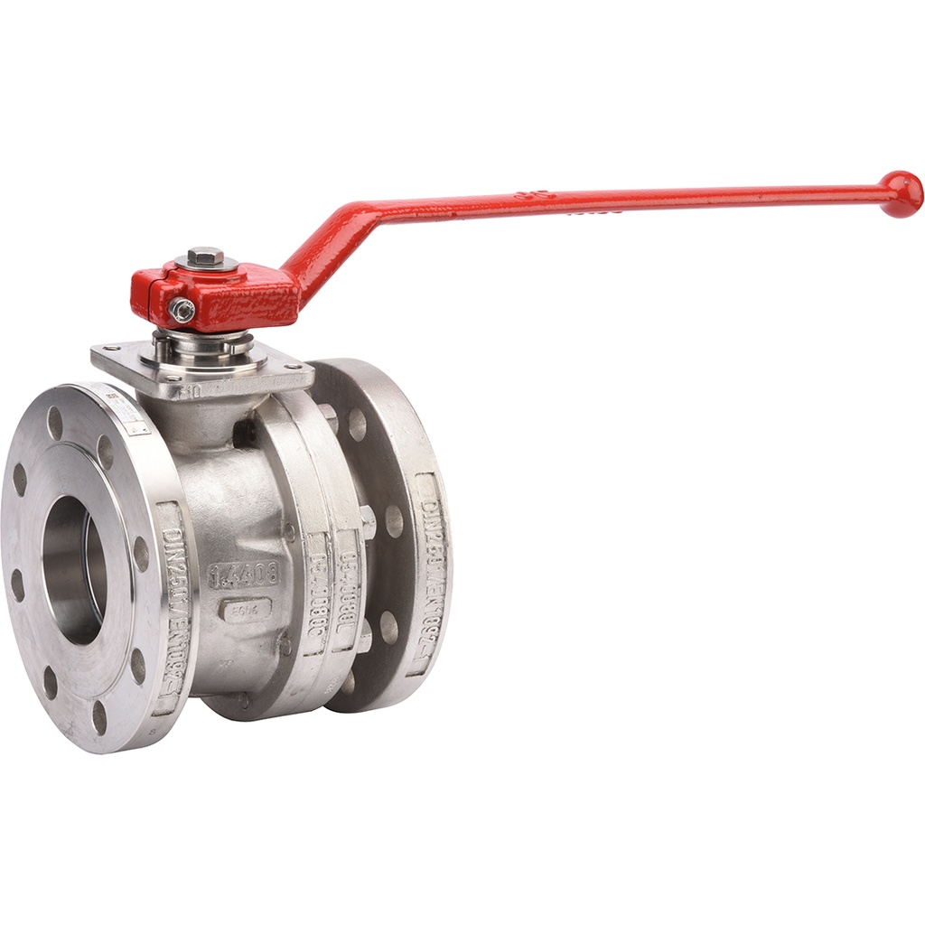 ST. STEEL BV 516IIT DINF4 DN200 PN16 NO LEVER / ST. STEEL BALL / PTFE SEAT  