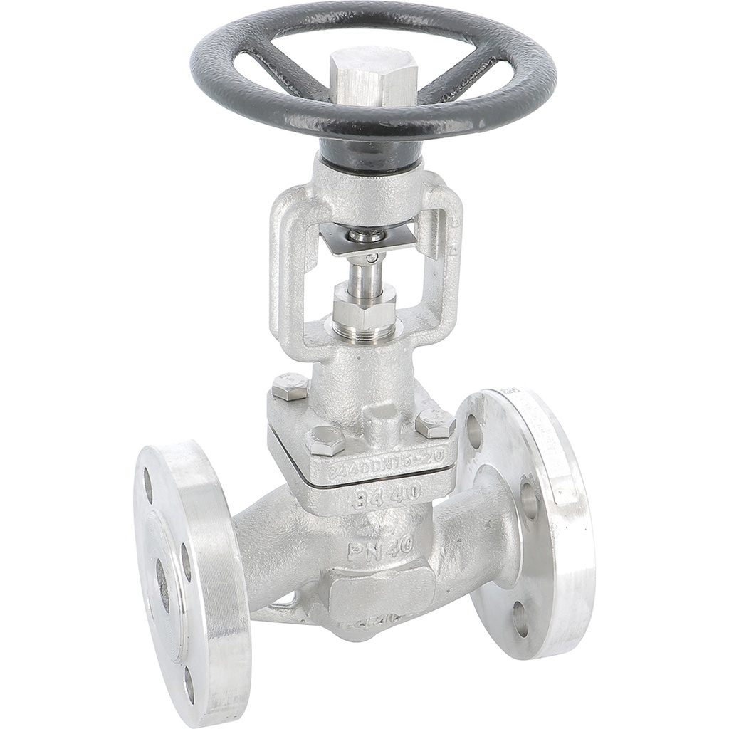 STAINLESS STEEL GLOBE V. 472 PN40 DN40 RF CF8M/ With stainless steel bellow  