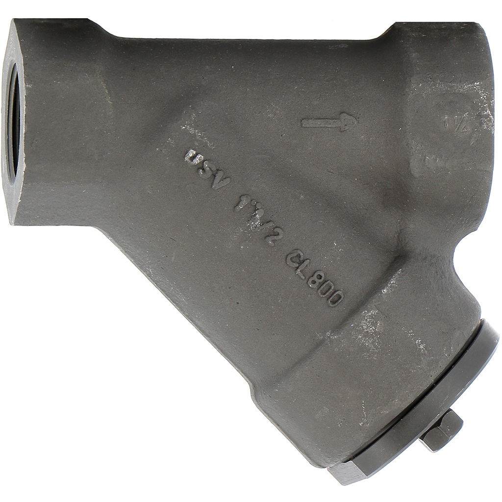 CARBON STEEL Y-STRAINER 231 BSP 3/8" FF A105N body / F316 screen 800lbs  