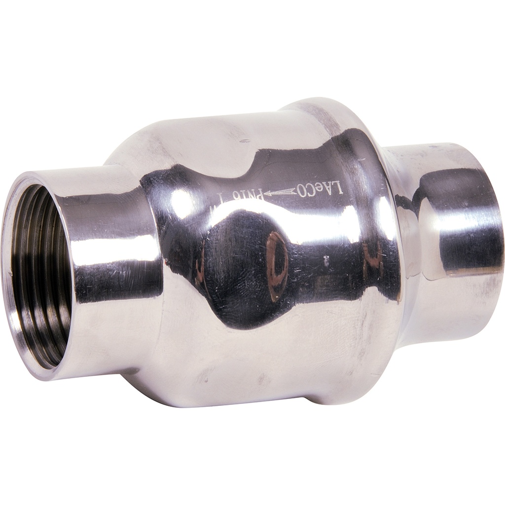STAINLESS STEEL CHECK V. 327 BSP 1" FF F304 Spring Check All positions  