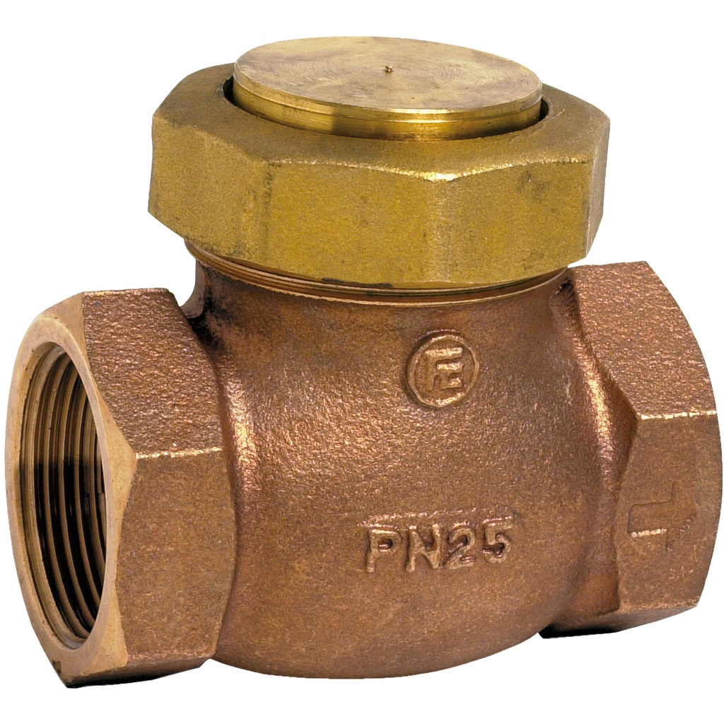 BRONZE CHECK V. 354 BSP 1"1/2 FF Globe check PTFE seat  
