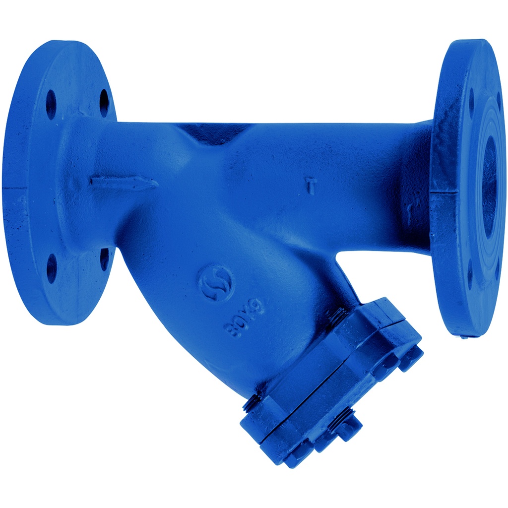 CAST IRON Y-STRAINER 221 PN16 DN200 SILICONE ACRYLIC COATED / F304 SCREEN  
