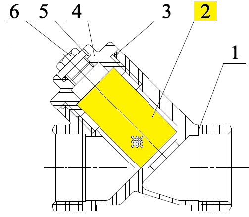 SCREEN FOR STRAINER 230 MV 1" D33 H49 1mm  
