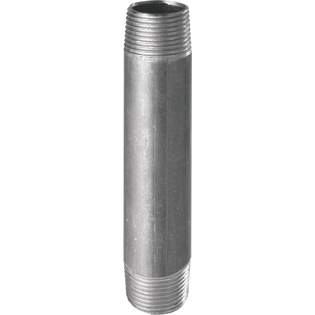530G - BARREL NIPPLE 4" L200 GALVANISED  