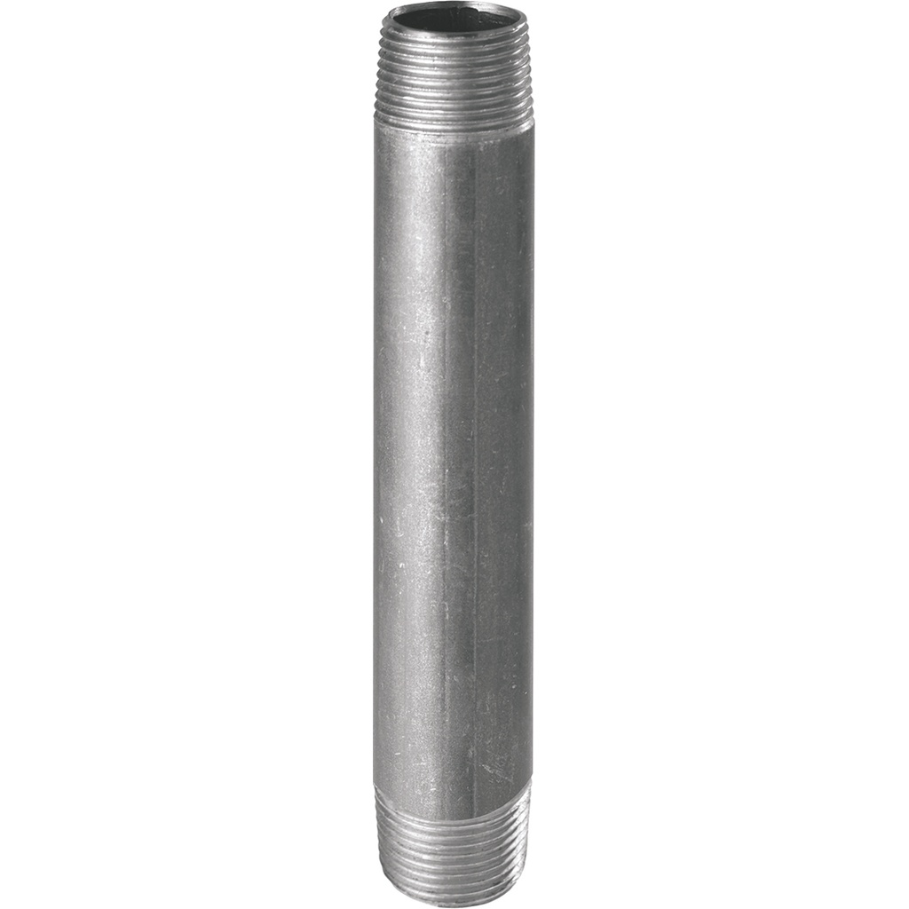 530G - BARREL NIPPLE 1"1/2 L400 GALVANISED  
